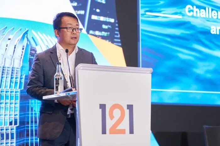 Mining company representative presenting at 121 Mining Investment Hong Kong